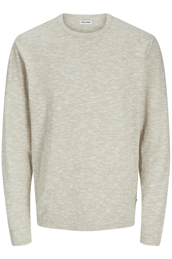 JJESUMMER KNIT CREW NECK SN 12269631 CROCKERY/WHITE